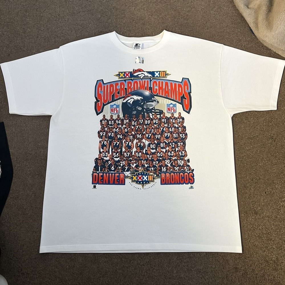 VTG Deadstock 1998 Starter NFL Denver Broncos Super Bowl XXXII 32‎ Champions XL